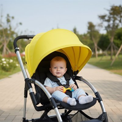 Parasol-pour-poussette-bebe-sourit-jaune