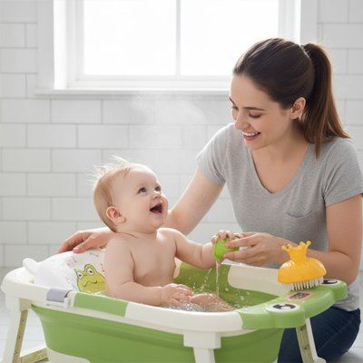 Baignoire bébé pliable | Compact & Sécurisée - Luxe de bebe