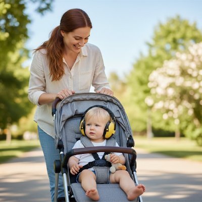 Casque anti bruit bébé | Protection confortable - Luxe de bebe