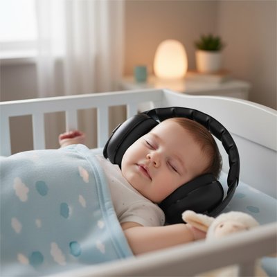  casque anti bruit bebe noir