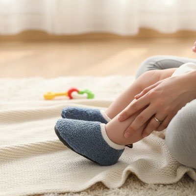 chausson bebe bleu