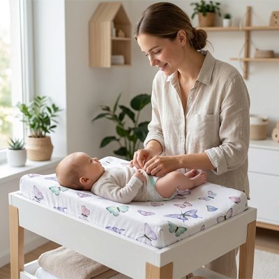 Housse matelas à langer | Douce et Imperméable - Luxe de bebe