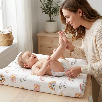 Housse matelas à langer | Douce et Imperméable - Luxe de bebe