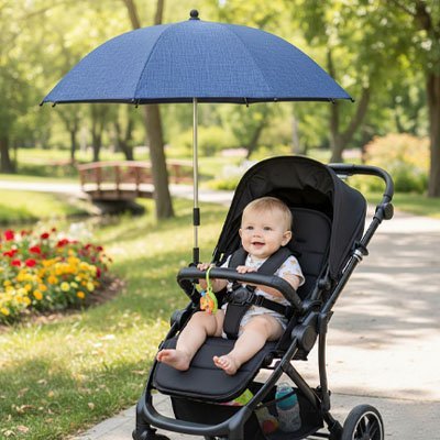Ombrelle pour poussette | Protection UV Ajustable - Luxe de bebe