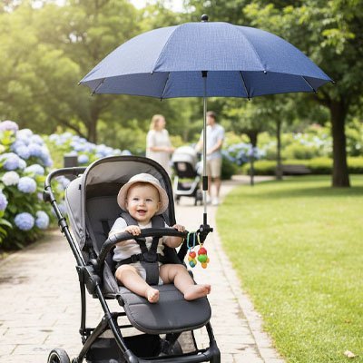 Ombrelle pour poussette | Protection UV Ajustable - Luxe de bebe