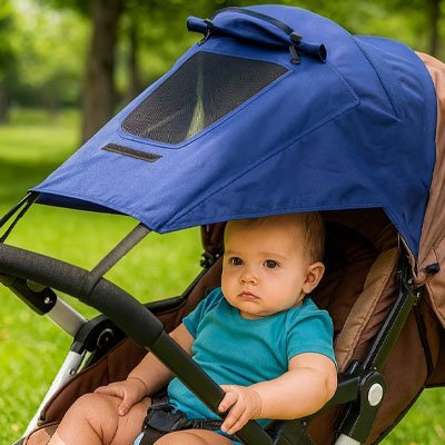 Parasol pour poussette anti - UV | Protection Universelle - Luxe de bebe