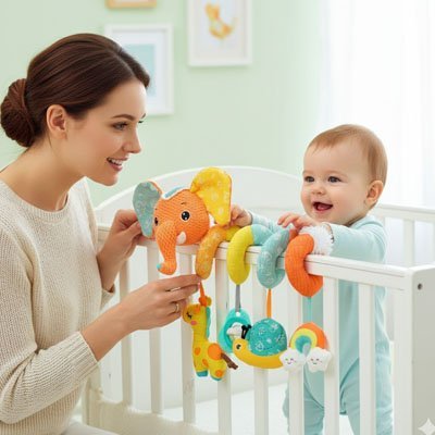 Spirale d'activité bébé | Éveil Sensoriel - Luxe de bebe