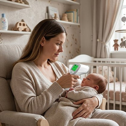thermomètre frontal bebe souriant